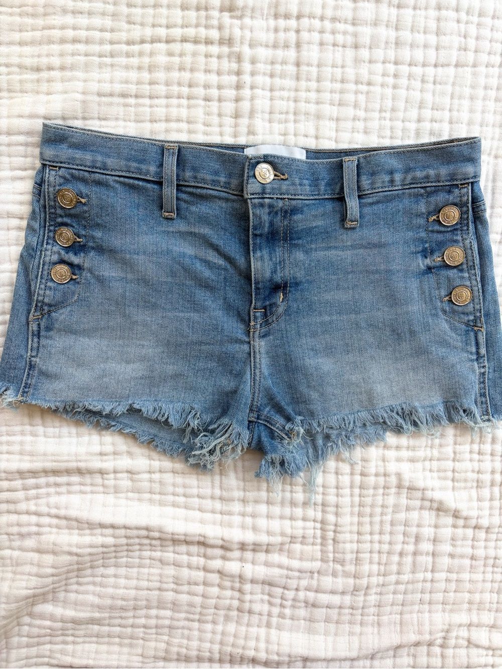 Current/Elliott The Skiff Short Gemini Button Fly Denim Shorts 25